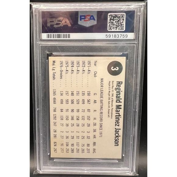 1977 Hostess Reggie Jackson PSA 7 New York Yankees Oakland A's Angels Orioles - Picture 2 of 3